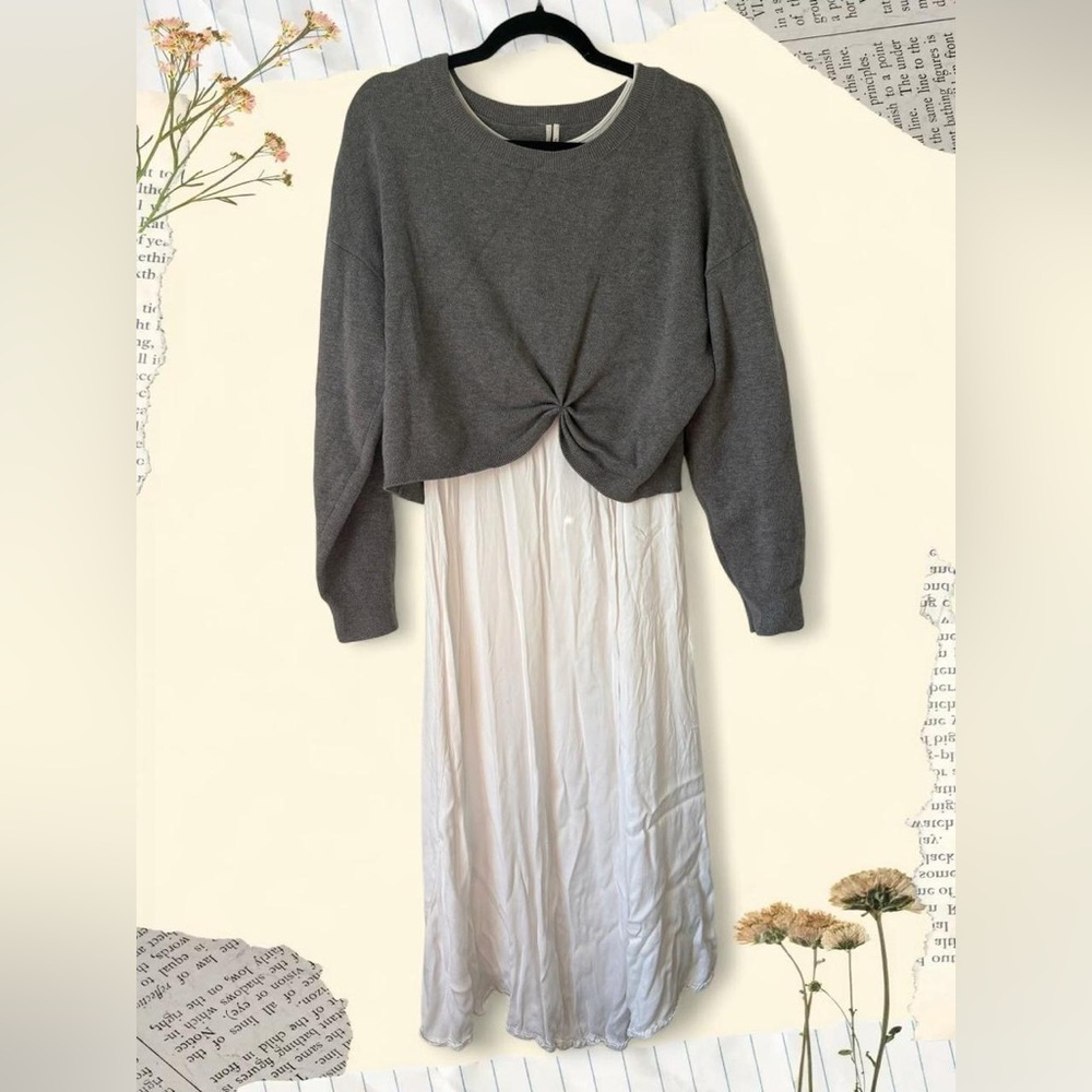 Anthropologie Gemini Twofer Dress + Sweater